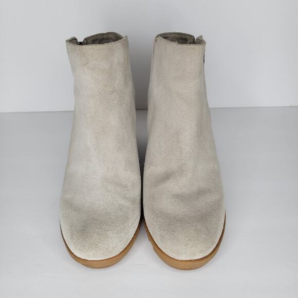 SOREL Joan of Arctic Wedge II Zip sz 8 Soft Taupe - Picture 3 of 13